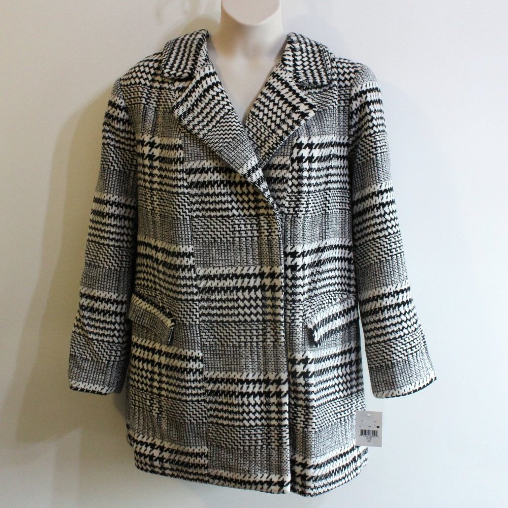 Ophelia Roe Women's Plaid Wool Coat Plus Size 2X